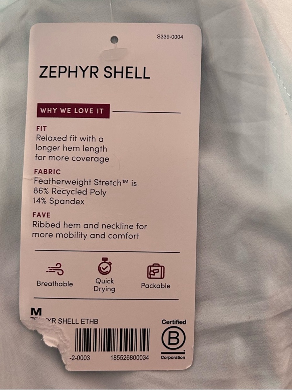 Athleta Pale Blue Rib-Trim Sleeveless Tank - Picture 5 of 5